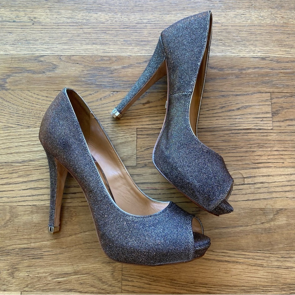 Badgley Mischka Women's Humbie IV Sequin Platform Pumps Size 8.5
